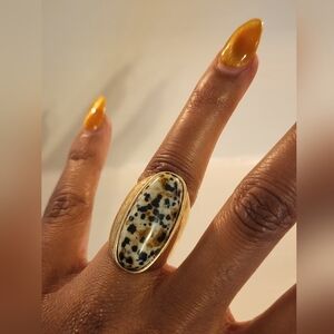 Dalmatian Stone Ring Non-Malleable